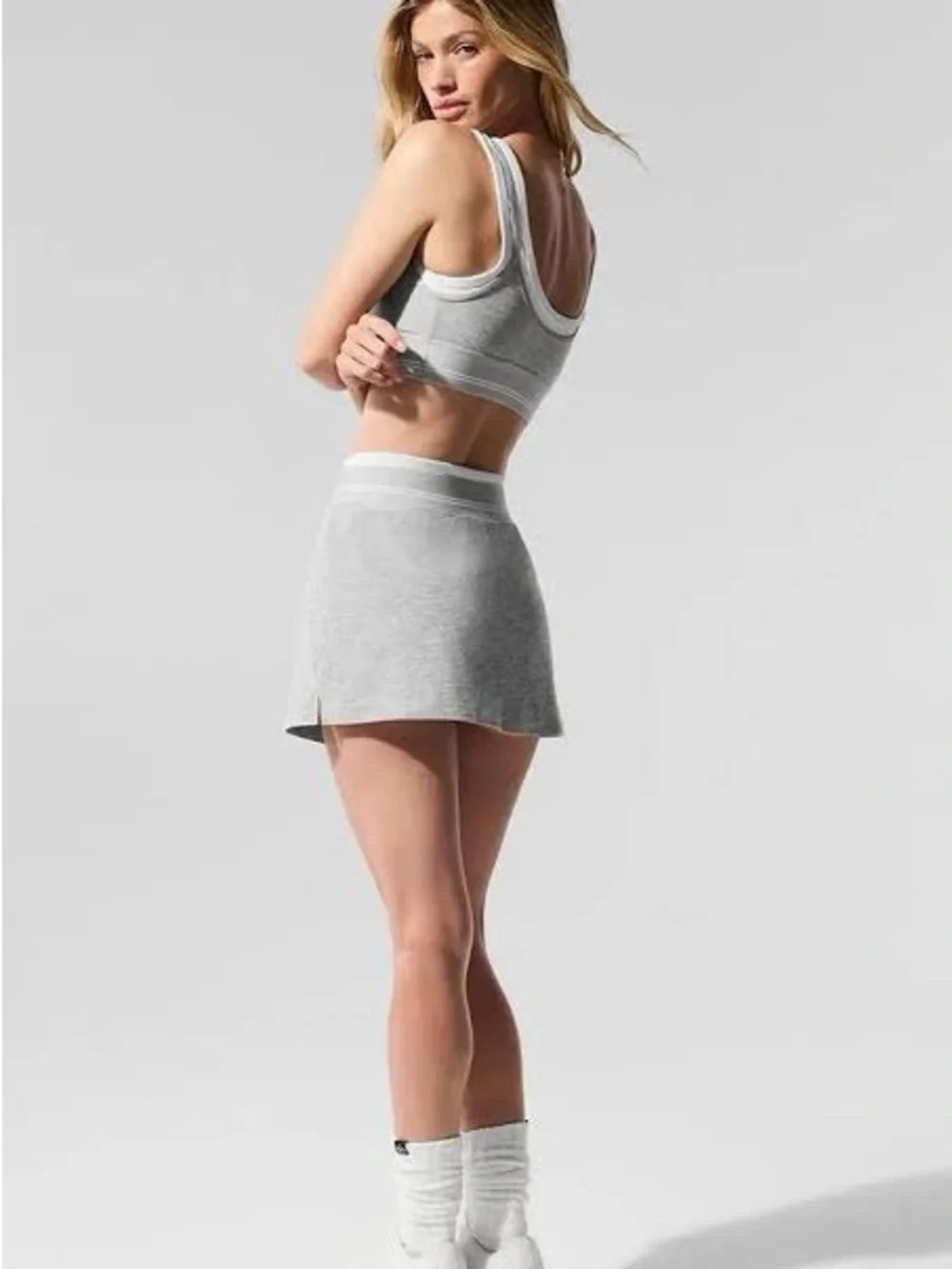 ALO Yoga Light Grey Athletic Heather Grey Skirt Skort Alosoft Better Together